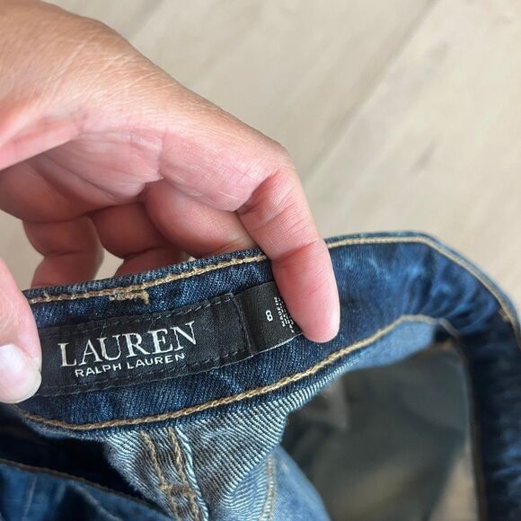 Lauren Ralph Lauren Petite Patchwork Mid-Rise Jeans size 8 - Picture 8 of 10